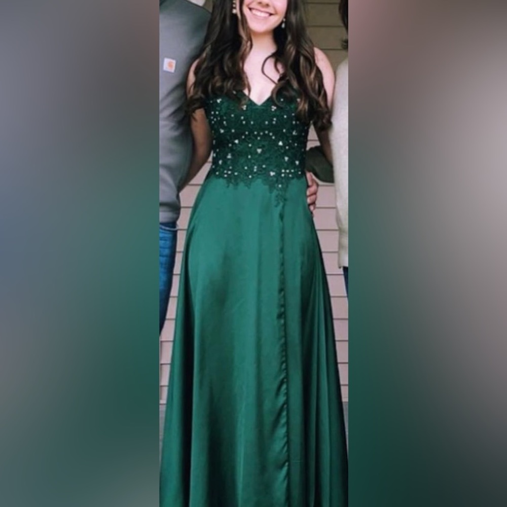 Forest green formal dress